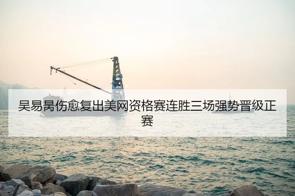 吴易昺伤愈复出美网资格赛连胜三场强势晋级正赛
